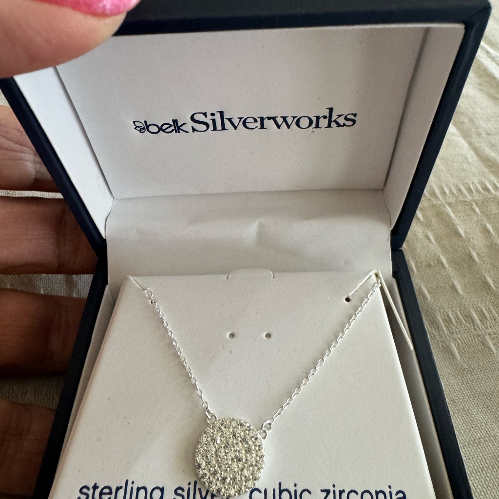 New Sterling Silver Cubic Zirconia Neclace
